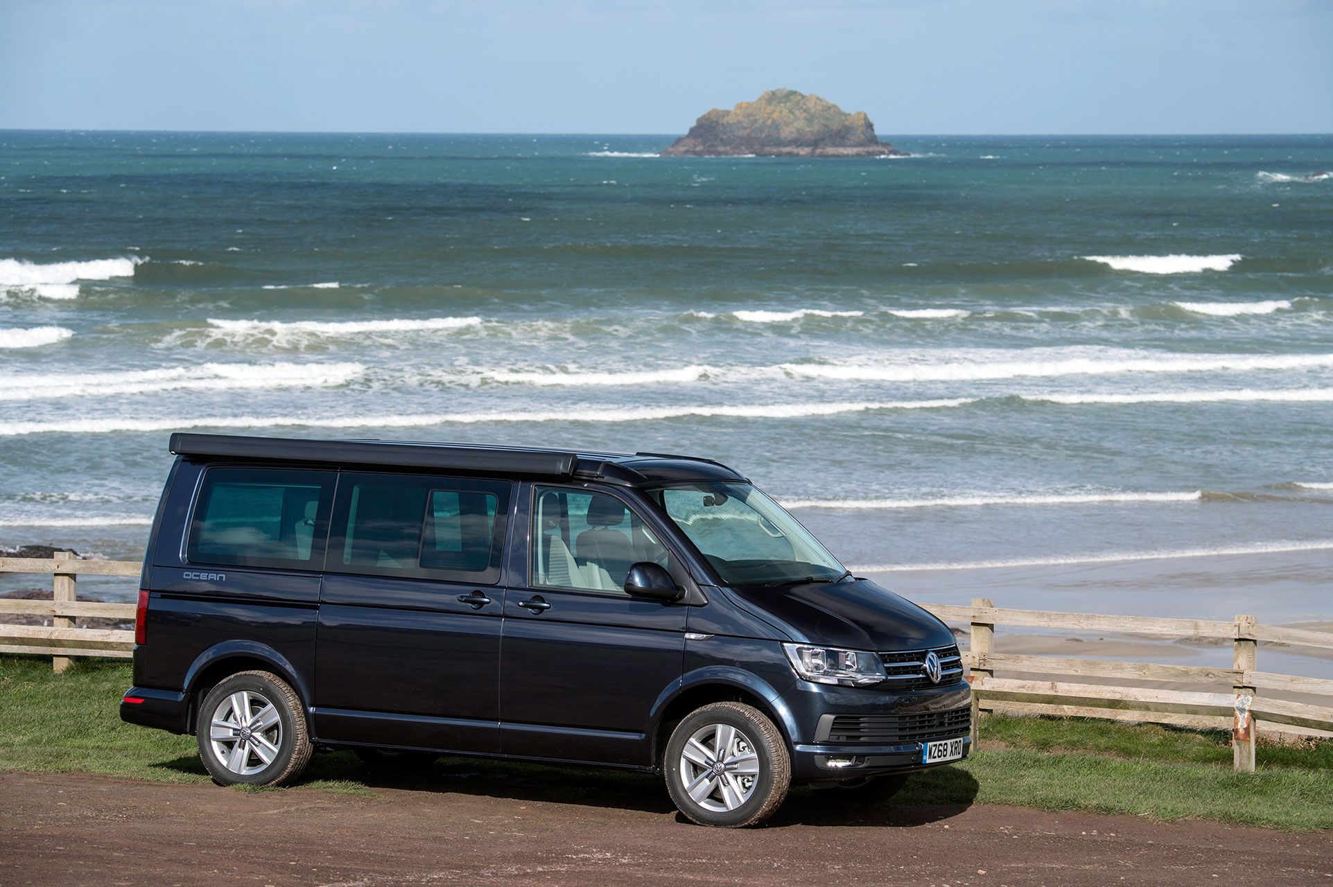 VW T6 Campervan by the seaside